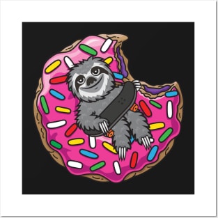 Sloth Skate Donut Posters and Art